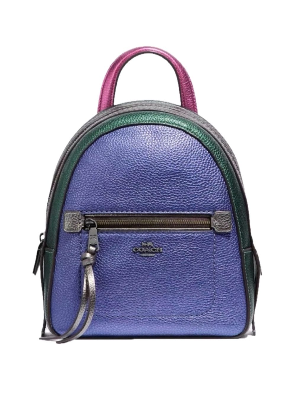 Coach Andi Colorblock Pebbled Leather Mini Backpack
